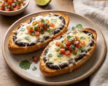 Mexikanische Molletes | Knusprig überbackener Streetfood-Hit