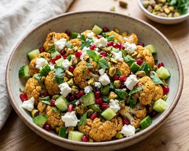Middle Eastern Cauliflower Salad | With Feta & Pomegranate