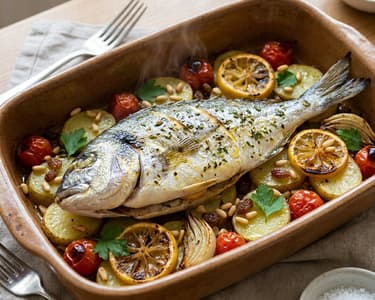 Dorada a la Mallorquina | Saftige Goldbrasse aus dem Backrohr