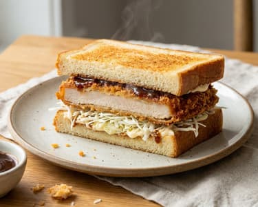 Japanisches Chicken Katsu Sando | Knuspriges Hendl-Sandwich mit Kraut & Tonkatsu-Sauce