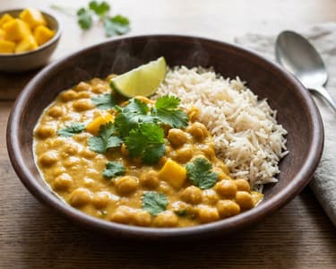 Indian Chickpea Mango Curry | Fruity & Aromatic