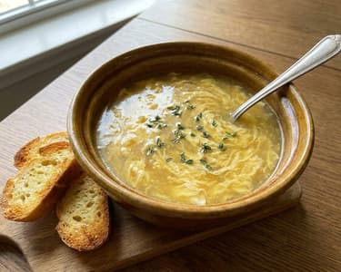 French Tourin Onion Soup | Velvety Liaison