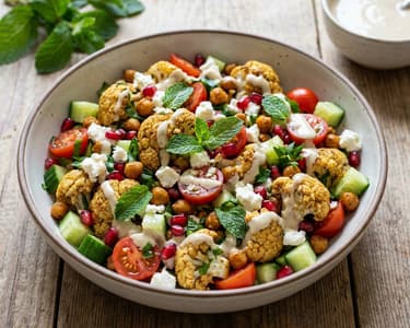 Schawarma-Karfiolsalat mit Feta | Würziger Sommersalat