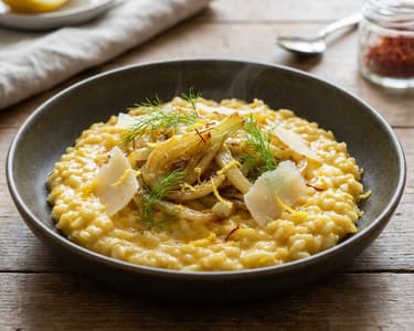 Cremiges Safran-Fenchel-Risotto | Fein & Saisonal