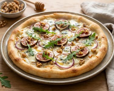 Pizza with Figs, Gorgonzola & Walnuts | Crispy