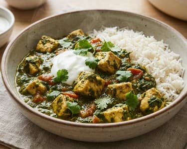 Indisches Palak Hendl | Würziger Spinat in 25 Minuten