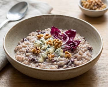 Radicchio Risotto with Gorgonzola & Walnuts | Creamy & Bittersweet