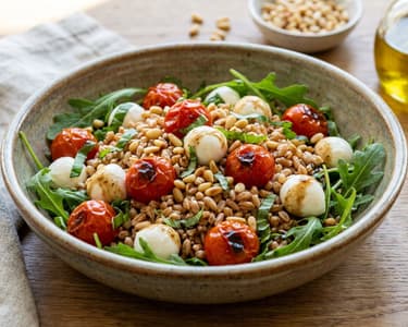 Tuscan Farro Salad | With Oven-Roasted Tomatoes