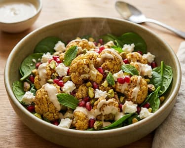 Oriental Cauliflower Salad with Feta | Crispy & Spicy