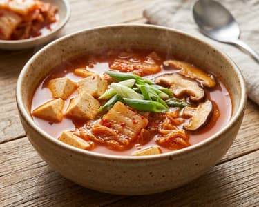 Kimchi Jjigae with Tofu | Spicy Korean Stew