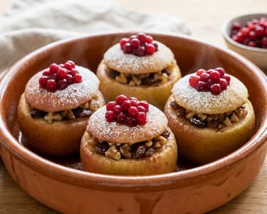 Traditional Viennese Baked Apples with Walnut Filling | Oven-baked