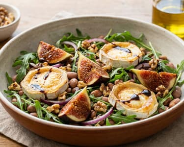 Mediterraner Borlotti-Salat | Mit Backrohr-Ziegenkäse