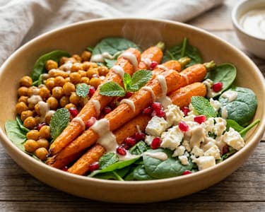 Würziger Ofenkarotten-Salat | Mit mariniertem Feta