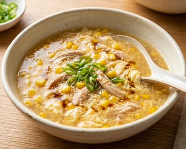 Chinesische Hühner-Mais-Suppe | Samtig & Aromatisch