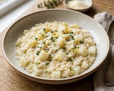 Cremiges Kohlrabi-Risotto | Fein-aromatisch mit Thymian & Zitrone