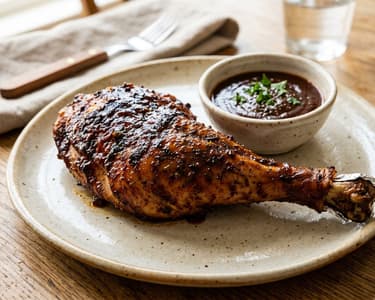 Gegrillte BBQ-Putenkeule | Rauchig & saftig