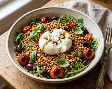 Italienischer Knusper-Farro-Salat | Mit Burrata