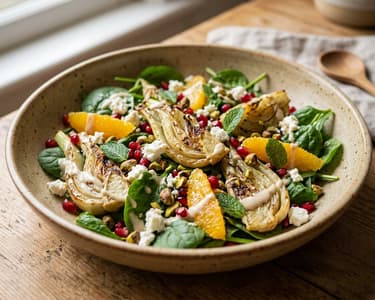 Orientalischer Fenchel-Salat mit Feta | Würzig & Knusprig