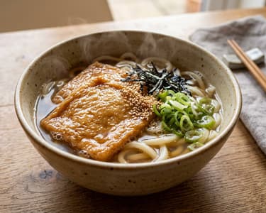 Kitsune Udon | Japanese Udon Soup with Tofu