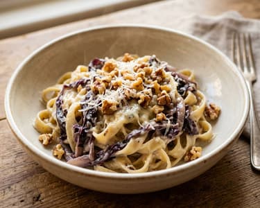Tagliatelle al Radicchio | Creamy Autumn Delight