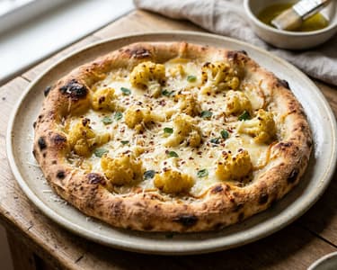 Pizza Bianca with Cauliflower & Scamorza | Oven-Baked