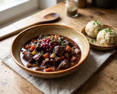 Klassisches Rehragout | Zart geschmort mit Preiselbeeren