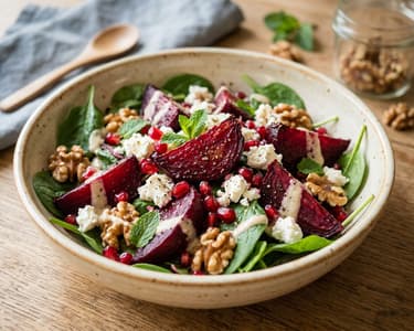 Orientalischer Rote-Rüben-Salat mit Feta | Aus dem Backrohr