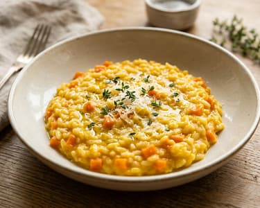 Creamy Carrot Risotto with Thyme | Autumnal & Velvety