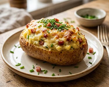 Stuffed Baked Potatoes | With Mountain Cheese & Herb Curd