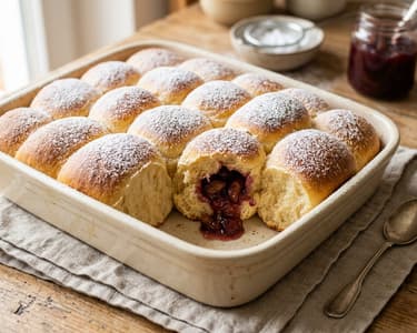 Traditional Viennese Plum Buchteln | Fluffy from the Oven