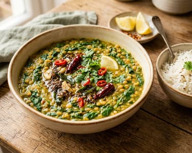 Indian Dal Palak | Creamy Spinach Lentil Curry