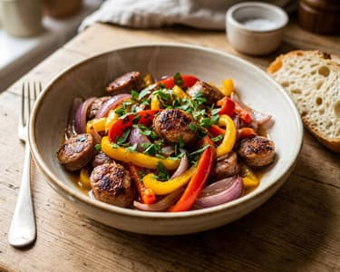 Salsiccia con Peperoni | Italian Sausage and Pepper Skillet