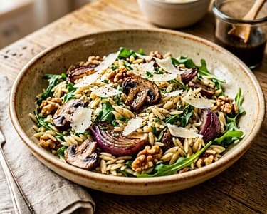 Italian Orzo Salad | With Fine Oven-Roasted Mushrooms