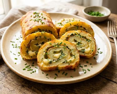 Waldviertler Erdäpfelroulade | Mit feinem Bergkäse & Kräutern
