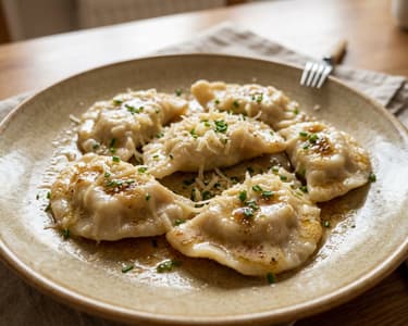 East Tyrolean Schlipfkrapfen with Minced Meat