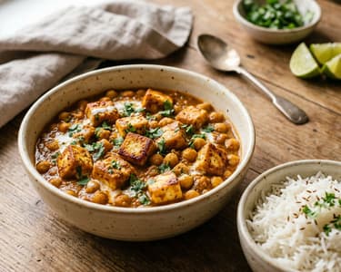 Chana Paneer | Indisches Kichererbsen-Curry mit Paneer