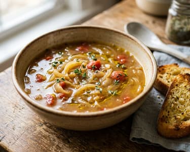Provenzalische Zwiebelsuppe | Aromatisch mit Paradeisern & Kräutern