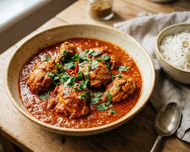 Indisches Hendl-Vindaloo | Pikant-würzige 25-Minuten-Pfanne
