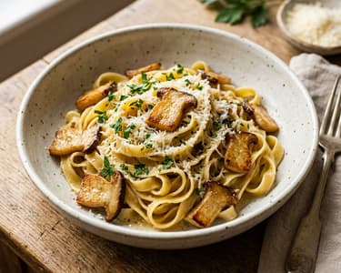 Tagliatelle ai Funghi | Feine Kräuterseitling-Pasta