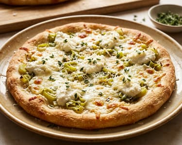 Pizza Bianca mit Lauch & Ricotta