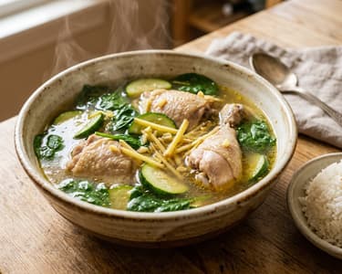 Tinolang Manok | Würzige Ingwer-Hendlsuppe