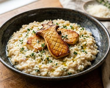 Creamy King Oyster Mushroom Risotto | Delicately Seared & Aromatic
