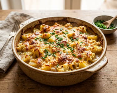 Styrian Potato and Cauliflower Casserole | Baked with Bergkäse