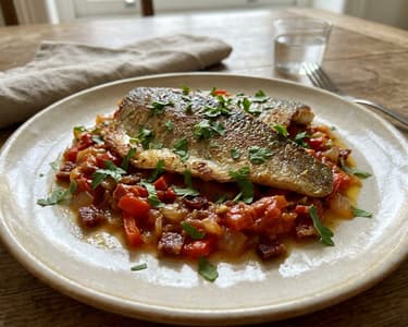 Trucha a la Riojana | Juicy Trout on Bell Peppers