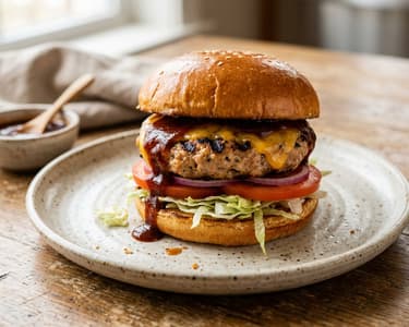 Grilled BBQ Turkey Burger | Smoky & Juicy