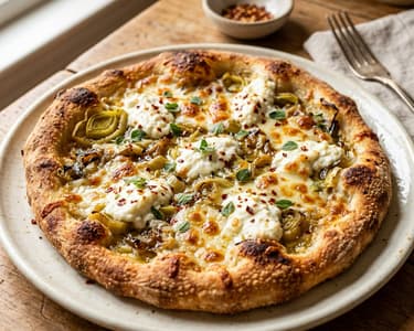 Pizza Bianca mit Lauch & Ricotta | Knusprig aus dem Backrohr