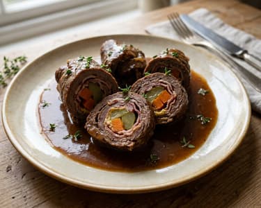 Classic Viennese Beef Roulades | Tenderly Braised with Bacon & Pickles