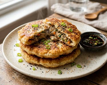 Korean Chicken Hotteok | Crispy Street Food Pancakes