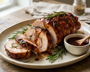 Grilled BBQ Rolled Turkey Roast | Smoky & Tender Glazed