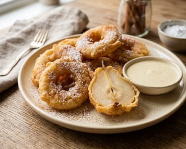 Crispy Pear Rings | With Cinnamon Sugar & Vanilla